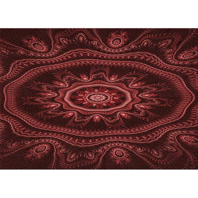 Ahgly Company Tapis d'Intérieur Rectangulaire Transitionnel Rouge Brique Feu Lavable à la Machine, 5 Pieds x 8 Pieds