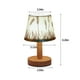 thumbnail image 3 of Lámpara de escritorio LED de madera maciza, lámpara de escritorio de tela estable, lámpara de lectura para estudio, adecuada para decoración del hogar, lino liso, luz de noche cálida, iluminación inte, 3 of 7
