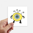 thumbnail image 1 of Universe And Alien Yellow Cyclops Sticker Square Waterproof Stickers Wallpaper Car Decal, 1 of 1