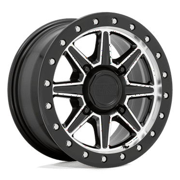 Black Rhino Powersports Cast Aluminum Rim BLWEB 14X7 4X137 G-BLK-MACH 51MM, 1470WEB514136F06
