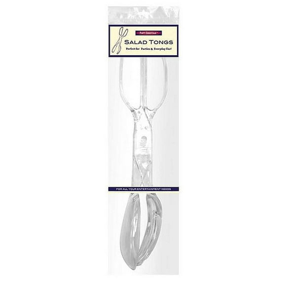 1 - Party Essentials 11.5" Salad Tongs - Clear