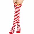 thumbnail image 2 of Yuanlong Womens Socks Merry Christmas Striped Reindeer 3D Detail Knee High Stockings Daily Holiday Cute Cartoon Doll Socks, 2 of 4