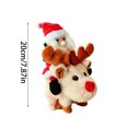 thumbnail image 3 of Animated Santa Riding Reindeer Plush Toy Singing Dancing Electric Stuffed Doll for Christmas Decoration(White-20cm), 3 of 6