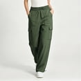 thumbnail image 6 of Gytharion Women's Plus Size Solid Color Cargo Pants Straight Leg Casual Trousers with Pockets Casual Athletic Work Pants, 6 of 8