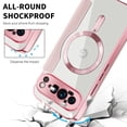 thumbnail image 3 of Allytech Flip Case for Google Pixel 9, [Compatible with Magsafe] PU Leather Clear Back Cover RFID Blocking Cards Slots Wallet Phone Case for Google Pixel 9, Pink, 3 of 8