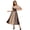 Brown, variant on Renaissance Color Block Dress Vintage Lace-Up Corset Medieval Maxi Dress for Halloween Cosplay Party