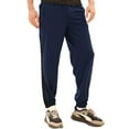 thumbnail image 3 of hirigin Men Casual Sweatpants, Side Button Elastic Waist Contrast Color Sports Pants Trousers with Pocket, 3 of 5