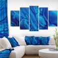 thumbnail image 3 of Design Art Dark Blue Acrylic Paint  Canvas Print, 3 of 3