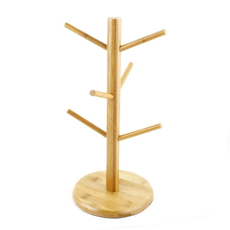 Household Bamboo Hanging Display Coffee Tea Glass Cup Holder