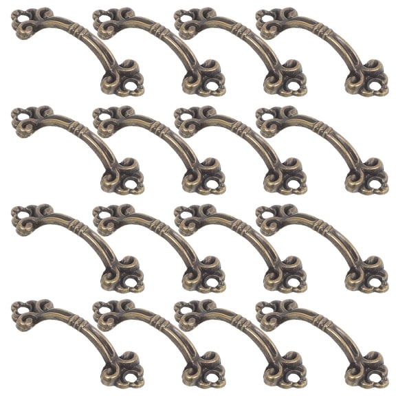 HEANUJJ 48Pcs Retro Brass Cabinet Pulls Small Vintage Style Handles for Furniture Drawers and Jewelry Boxes