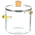 thumbnail image 4 of Glass Cooking Pot Glass Stovetop Pot Clear Simmer Pot Glass Cookware Glass Saucepan 2300ml, 4 of 5