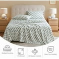 thumbnail image 4 of True North by  Cotton Sheet Set Cozy Print 100% Cotton Flannel Sheets Bedding Set, Oversized Sheets, Deep Pocket Fits Up to 12" Mattress Full Bed Sheets Full Ikat Tree 4 Piece, 4 of 7