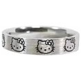 thumbnail image 1 of Anillos de Hello Kitty Kawaii para niñas y mujeres, joyería plateada, anillos de dibujos animados Kuromi, lindo anillo de Hello Kitty Kuromi para niñas, nuevo, 1 of 4