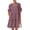 Black Pink Floral, variant on ANRABESS Women's Summer Casual Dress, V-Neck Ruffle Sleeve Tiered Mini Dress, Soft Comfy Fabric with Pockets for All-Day Wear Hot Pink X-Large