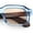 Blue Brown - Brown, variant on Urban Hipster Narrow Rectangle Horn Rim Plastic Retro Sunglasses Brown - Blue