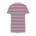 thumbnail image 5 of Fengactive Womens Summer Cap Sleeve Tops Trendy V Neck Striped Loose Fit T Shirts, 5 of 5