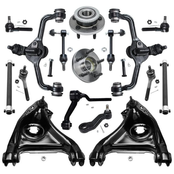 Detroit Axle - Front Wheel Bearing Hubs Control Arms w/Ball Joints Suspension Kit Replacement for 1998-2002 Lincoln Town Car