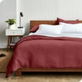thumbnail image 3 of Bare Home Sandwashed Duvet Cover Set - Ultra-Soft - Premium 1800 Collection - 3 Piece - Queen, Rosewood, 3 of 7