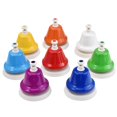 thumbnail image 1 of HILAZA Desk Bells for Kids, 8 Note Diatonic Hand Bells, Rainbow Music Handbells Table Bell Musical Percussion Instrument, 1 of 7