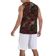 thumbnail image 2 of Sikiie Fishbone Rose Basketball Jersey Reversible Men's Mesh Athletic Sports Shirts Training Practice S-4XL4X-Large, 2 of 6