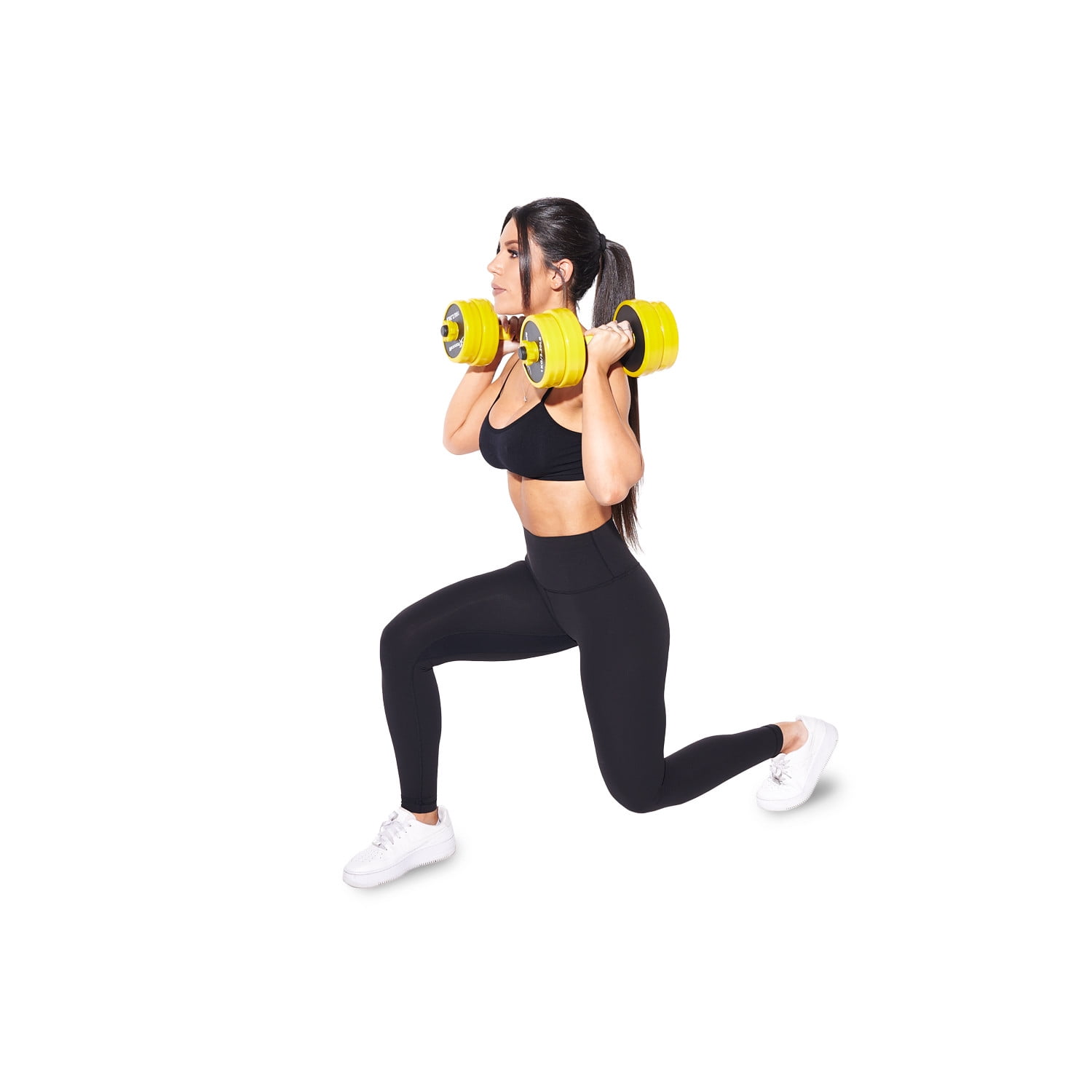 ProsourceFit Adjustable Dumbbell & Barbell Weight Set, 2-in-1 Free Weights Available 22 LB to 55 LB