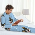 thumbnail image 6 of Hirioo Corgi Dog for Men's Pajama Sets 2 Piece Pjs Men's Long-Sleeved Pajama Set Button Down Sleepwear,S-XXL-X-Large, 6 of 7