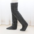thumbnail image 3 of Over Knee Fuzzy Socks high Plush Stockings Fuzzy Long Leg Warmers Winter Home Fluffy Sleeping Socks, 3 of 8