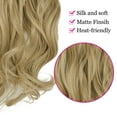 thumbnail image 4 of SHCKE Secret Hair Extensions 20 Inch Invisible Light Ash Blonde & Bleach Blonde Hair Extension Hidden Curly Hair Extensions with Transparent Wire Removable Secure Clips Fish Line Extensions, 4 of 6