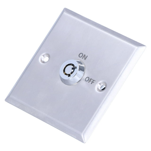 Panel Key Switch, Simple Installation Garage Door Key Lock High Strength For Garage Door For Emergency Exit For Garage For Home Gate