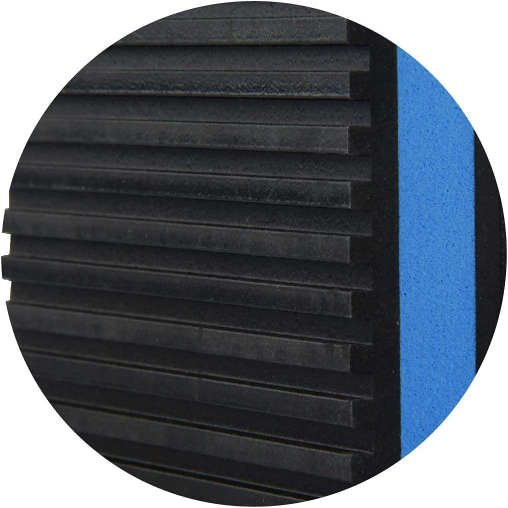 Artrylin Anti-Vibration Pads, 4-Pack 4x4x7/8 inch Ribbed Blue Pads for Washer, Dryer, Treadmill, AC, Compressor - Noise Damping EVA & Rubber Mat