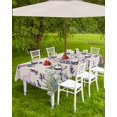 thumbnail image 4 of Fsddascl Lavender Butterflies Outdoor Tablecloth - 60x102 Inch Rectangle Dining Table Cover, Pastoral Florals Spring Vintage Waterproof Outdoor Table Cloth with Umbrella Hole & Zipper for Patio, 4 of 7