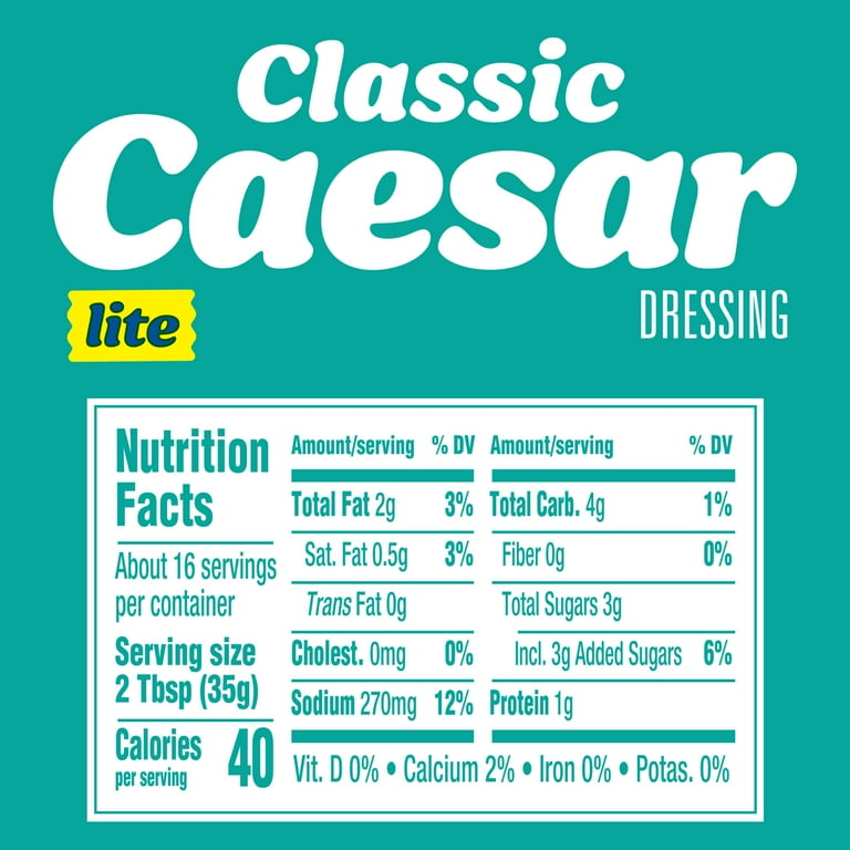 kraft classic caesar dressing nutrition facts Kraft Classic Caesar Dressing - 16 Fluid Ounce