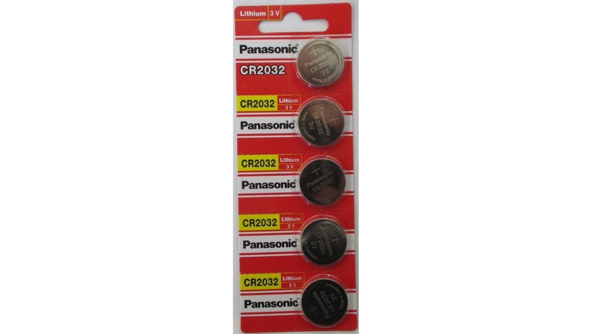 24 Panasonic CR2032 Batteries Lithium cr-2032 3V Coin Cell 4 Packs of 6 ...