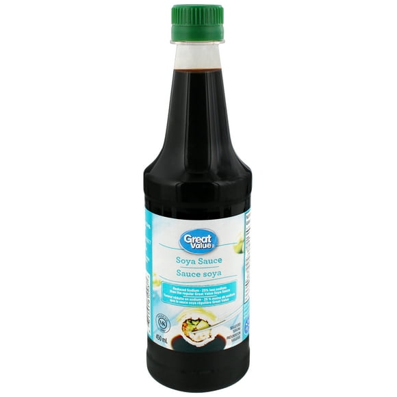 Great Value Reduced Sodium Soya Sauce, 450 mL