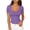 QXR1-Purple, variant on Meichang Summer Tshirts for Women Short Sleeve Deep V Neck Ribbed Tops Slim Fit Undershirts Solid Casual T Shirts Basic Tees