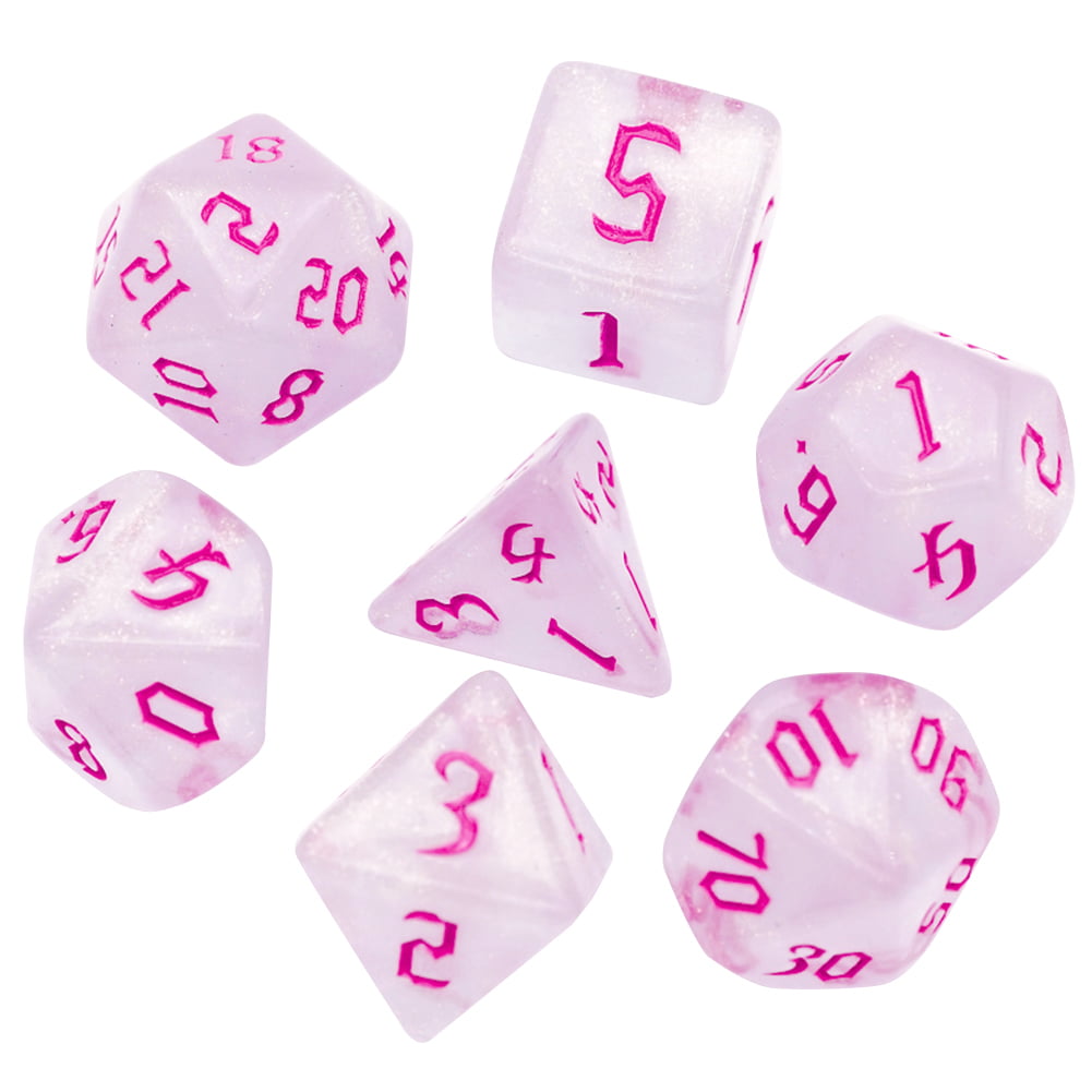 Scissors Dice Paper Set of 2 D12 Rock 1 White with Blue 1 White with Pink 