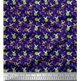 thumbnail image 1 of Soimoi Rayon Fabric Leaves,Watermelon & Rabbit Kids Print Sewing Fabric Yard 56 Inch Wide, 1 of 3