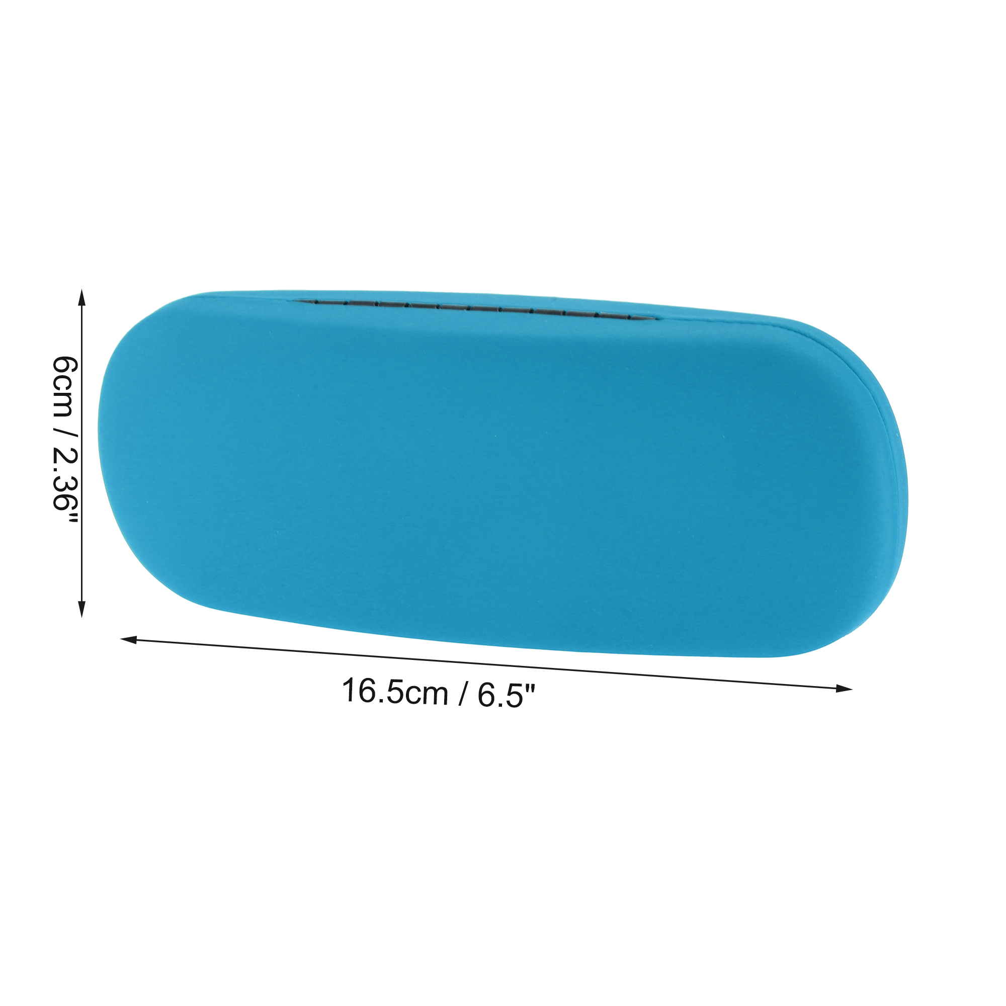 Unique Bargains Retro Round Lightweight Eyeglasses Storage 6.5"x2.36"x1.38" Sky Blue