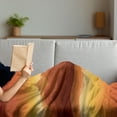 thumbnail image 3 of Lake Soft Flannel Fleece Throw Blanket, Abstract Landscape Huge Mountains at Sunset near Lake Grass, Cozy Plush for Indoor and Outdoor Use, 50" x 70", Brown Orange, by Ambesonne, 3 of 5