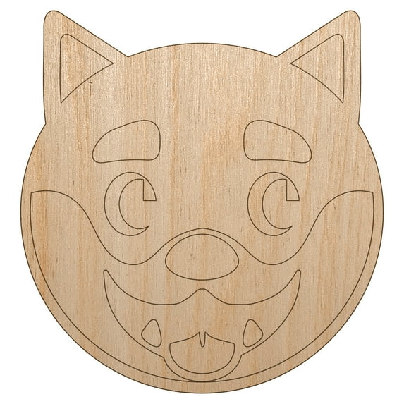 Husky Dog Face Side Eye Wood Shape Unfinished Piece Cutout Craft DIY Projects - 6.25 Inch Size - 1/4 Inch Thick