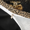 thumbnail image 4 of Erosebridal Chic Cheetah Print Duvet Cover Set, Personalized Initial J Bedding Full, Black Brown, Black Reversible 3 Pieces, 1 Duvet Cover and 2 Pillowcases (No Comforter), 4 of 6