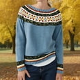 thumbnail image 2 of Fair Isle Sweaters Women Knit Sweater Winter Warm Pullover Oversized Casual Turtleneck Soft Cozy Yarn Thick Patterned Top Sweaters Top, 2 of 4