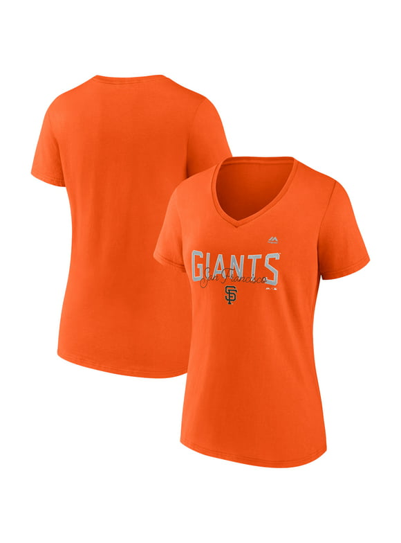 Women's Fanatics Branded Orange San Francisco Giants Score From Second V-Neck T-Shirt