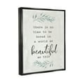 thumbnail image 4 of Stupell Industries Inspirational Beautiful World Botanical Typewriter Text Phrase Graphic Art Luster Gray Floating Framed Canvas Print Wall Art, Design by Mollie B., 4 of 5