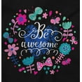thumbnail image 2 of Be Awesome Pretty Flowers Inspiring Womens Slim Fit Graphic Tee Brisco Brands S, 2 of 5