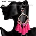 thumbnail image 4 of Pendientes de Aleación con Borla Colgante Adorno Multicolor Qarigey AP017683-04, 4 of 6