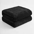 thumbnail image 2 of Superior Alaska Diamond Fleece Blanket 90" x 90", Lightweight Soft Bed Blankets, Full Size, Black, 2 of 9