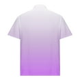 thumbnail image 4 of Chiccall Mens Shirts Summer Casual Gradient Short Sleeve Button Performance Shirts Purple, 4 of 5