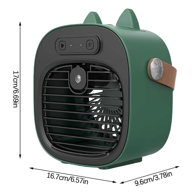 ICQOVD Personal Cooling Fan Mini Air Cooler Desktop Fan with Humidifier,Misting Cooling Fan for Travel