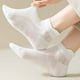 thumbnail image 3 of Fashion Cotton Women Short Socks Female Hosiery Anti Slip Ankle Socks Solid Color Mesh Boat Socks Summer, 3 of 5